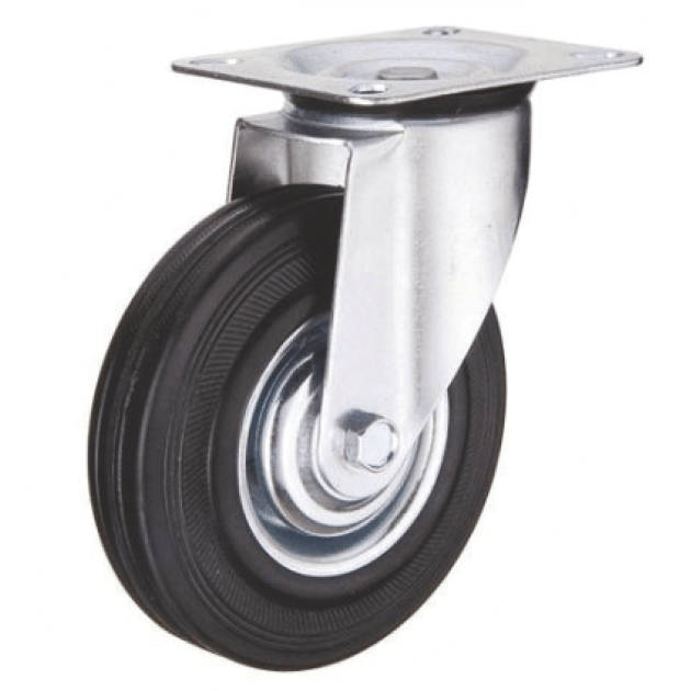 Black Rubber Caster Wheel