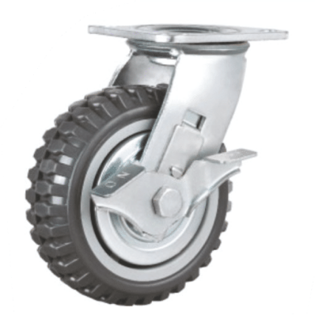 Grey PU Anti-Skid Wheel