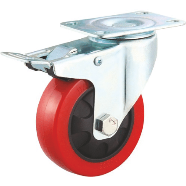 Red PU With Black Core Wheel